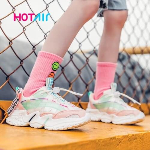 2021 Autumn Kids Sport Shoes For Girls Sneakers Students Breathable Mesh Children Shoes Girls Sneakers Light Shoes Boys Child