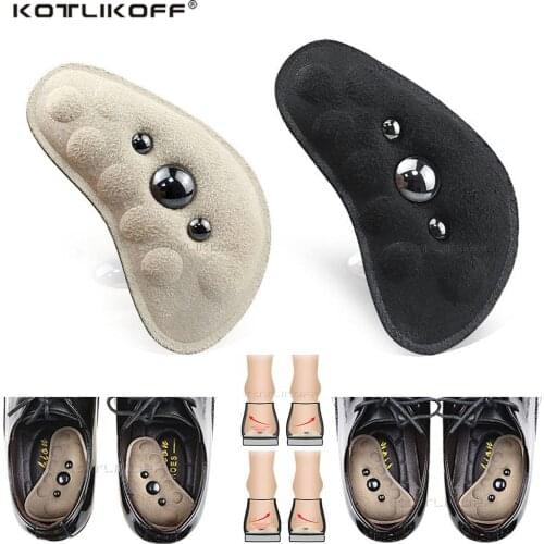Magnetic Massage Heel Pad Orthopedic Insoles Cushion For Medial/Lateral Heel Wedge Insoles for Foot Alignment Soft Magnet Insole