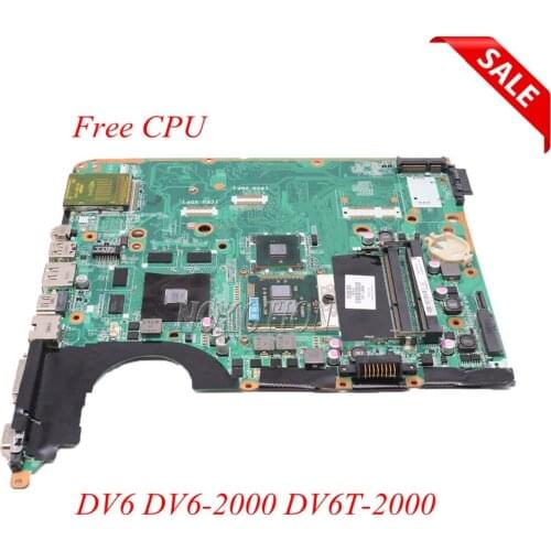 NOKOTION Laptop Motherboard For HP DV6 DV6-2000 DV6T-2000 PM55 DDR3 GT230M 574902-001 580977-001 Main Board Free CPU