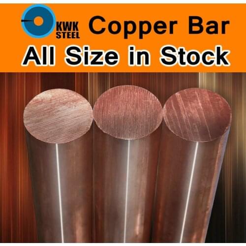 Copper Bar Round T2 Fine Copper Rod Pure Round Copper Bars Stick DIY Material Mould Machine Frame Construction DIY Shaft 100mm