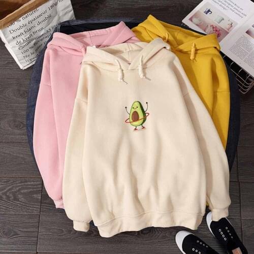 Cute Hoodies Harajuku Jacket for Teen Girls Cartoon Sweatshirt Kawaii Aesthetic Clothing Graphic Print Warm Long Sleeve Pullover