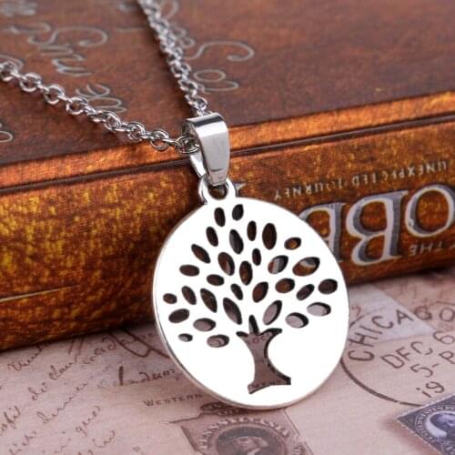 Fashion Family Gifts Vintage Lettering Special Words Engraved Message Heart Round Medal Pendant Necklace Chain Women Jewelry