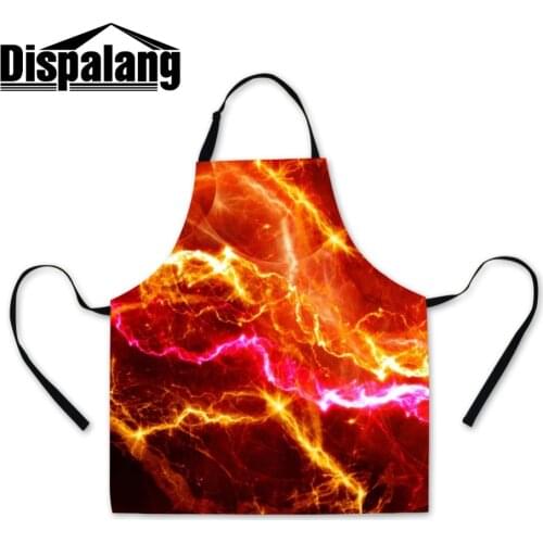 Dispalang Fashion Men Style Apron Good Quality Custom Made Starry Sky Printing Polyester Kitchen Aprons All Kinds Promotional