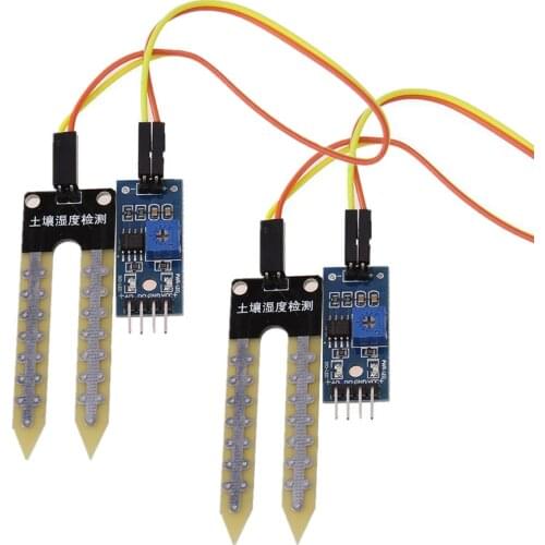 2pcs/lot Mayitr Soil Sensor Hygrometer Module Moisture Detection Sensors Smart Electronics DIY Kit with Analog Sensor Cable