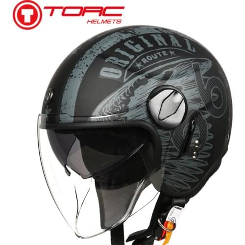 TORC T595 motorcycle helmet retro personalized jet open face helmet motorbike double visor helmet capacete moto vespa helmet DOT