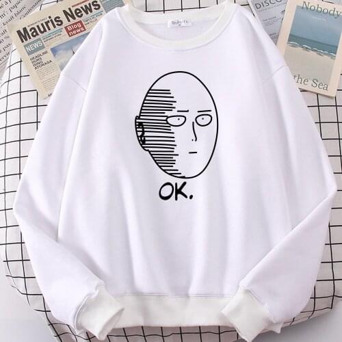 One Punch Man Saitama Sensei Print Female Sweatshirt Street fur-liner Hooded Hipster S-XXL Hoodies Brand Quality Mens Tracksuit