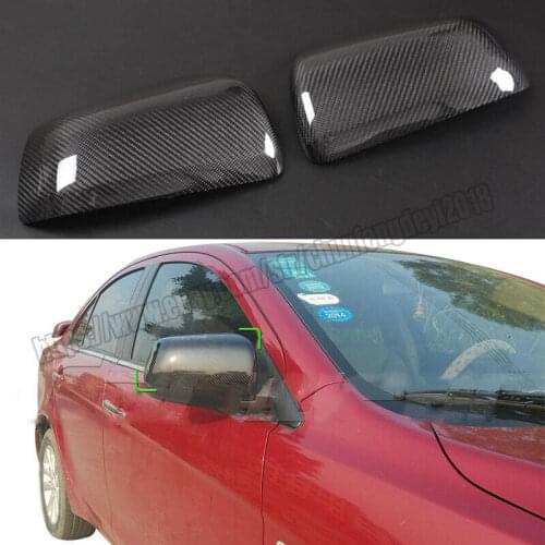 2pcs Real carbon fiber Carbon Fiber Rear View Mirror Back Up Mirror Cover Trim For Mitsubishi Lancer EX