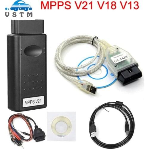 OBD2 MPPS V21 Auto ECU Chip Tuning Interface MPPS V16 V18 For EDC15 EDC16 EDC17 MPPS 16 Multi-Language CAN Flasher Remap Cable