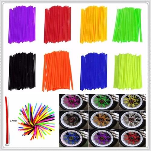 Motorcycle DirtBike Wheel Rim Spoke Skin Cover Wrap Tube for Honda CR YZ RM KX 80 125 250 450 500 CRF YZF RMZ KXF KTM