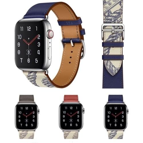 23 Colors High quality leather strap for iWatch 40mm 44mm sports strap Apple Watch 42mm 38mm series 6 5 4 3 SE leather strap