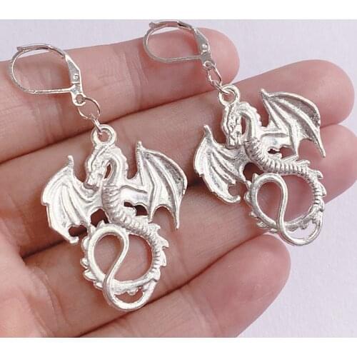 Dragon Earrings Dragon Gift Animal Gift Dragon Jewelry Dragonfly Charm Cool Earrings, Big Earrings for Woman
