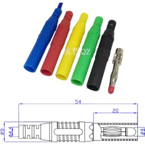 10PCS 4mm Banana Plug Welding With Straight Insulation Sheath is Used to Connect The High Current Voltmeter of Multimeter LInstr