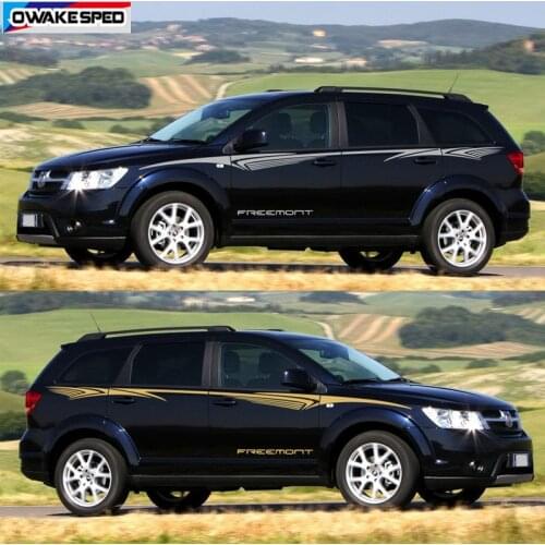 Sport Stripes Car Waist Lines Sticker Auto Body Door Side Decor Vinyl Decals For-Fiat Freemont Exterior Accessories