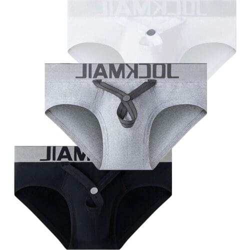 JOCKMAIL Men Boxers Cotton New Dry and Breathable Mens Briefs with Bulge Pouch Penis for A Boy Panties Husband Suit