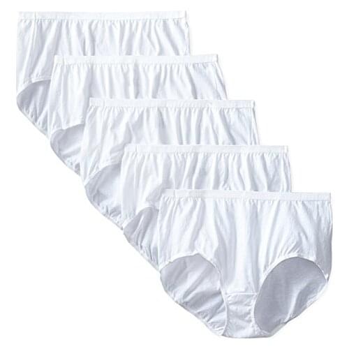 M,XL,2XL,5XL Plus Size Womens Cotton Briefs Ladys Underwear Panties 100%Cotton Pure White ,Black 4Pcs/lot