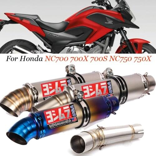 Slip on For Honda NC700 NC700X NC750 NC750X NC750S Motorcycle Exhaust Muffler Modified DB Killer Escape Moto Middle Link Pipe