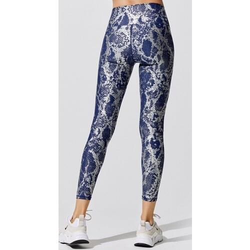 SNAKESKIN Pattern Sports Pants High Waist Yoga Leggings Scrunch Butt Workout Women Fitness Leggings Gym Elastic Running Tights