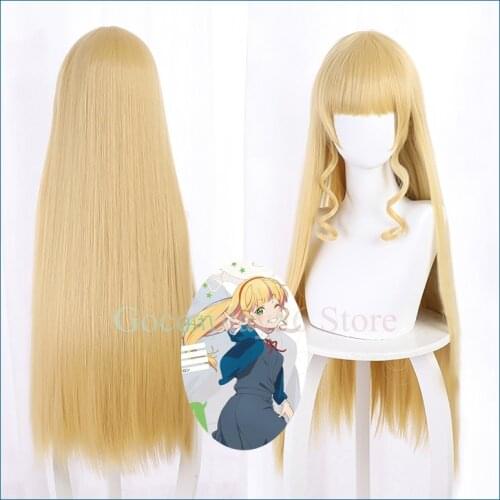 Heanna Sumire Cosplay Wig LoveLive! Superstar!! Liella! Blonde Golden Long Straight Heat Resistant Synthetic Hair