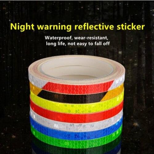 1PC 8 Meter Car Styling Reflective Stripe Tape Motorcycle Bike Body Rim Wheel Stripe Tape Stickers Decorative Blue/Red/Yellow