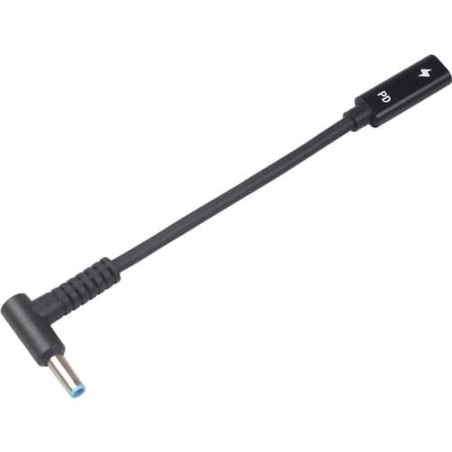 1pc Type C USB 3.1 USB-C to DC 20V 4.5 3.0mm For HP Power Plug PD Emulator Trigger Charger Cable for Lap top