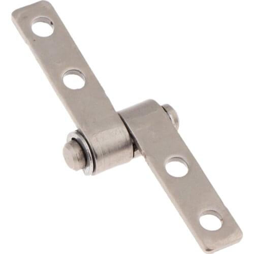 19mm Length Mounting Hole Dia 3.3mm 360 Degree Rotation Torque Friction Positioning Hinge with 4 Holes Silver Tone Left Side