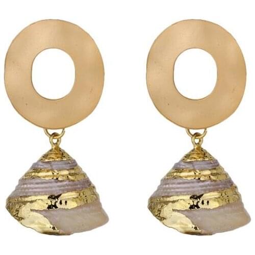 2019 fashion conch earrings female irregular conch earrings retro temperament earrings jewelry ladies gift1