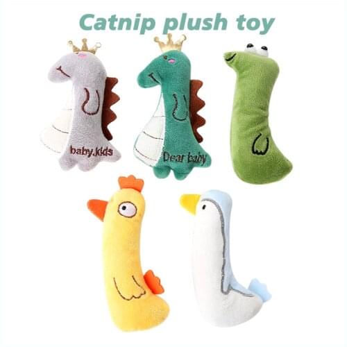 3pcs Toys Funny Interactive Plush Cat Toy Pet Kitten Chewing Vocal Toys Claws Thumb Bite mint For Cats hot Teeth Grinding Catnip