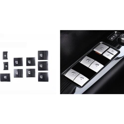 AU04 -Sequin Stickers Modified Special Interior Lifting Panel Frame Window Button Sticker for Toyota Alphard 15-20