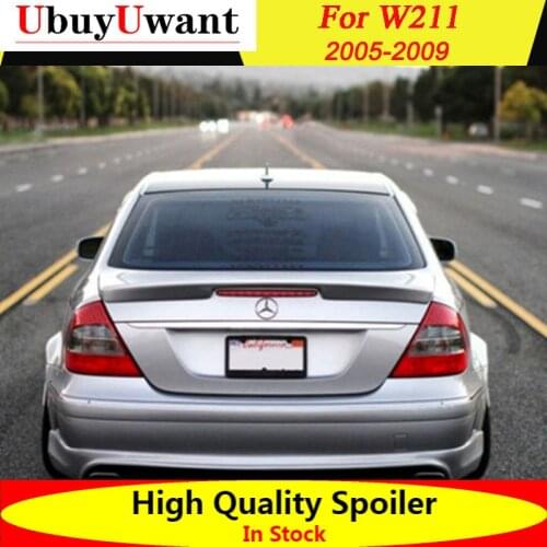 For Mercedes W211 E300 E320 E240 Car Spoiler High Quality PU Tail Wing Decoration For Mercedes W211 E Class 2005-2009