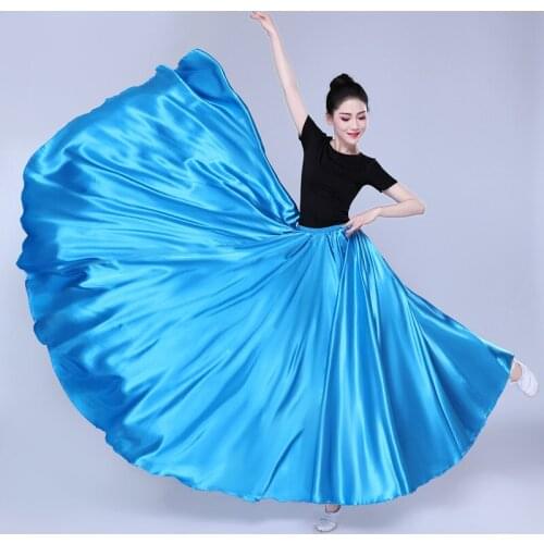 Big Swing(360 540 720) Women Spring Elastic Maxi Skirts Vintage Female Long Skirts Casual Plus Size Lady Skirts Bottoms Party