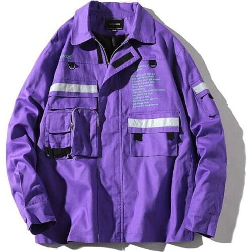 Chaqueta de otoño 2020 para hombre, chaquetas rompevientos con cremallera, abrigo estampado con letras, ropa informal estilo Hip