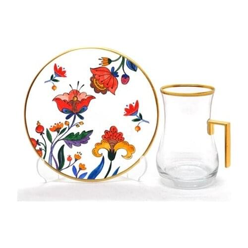 Drop Handles Tea Set 12 pieces Oriental