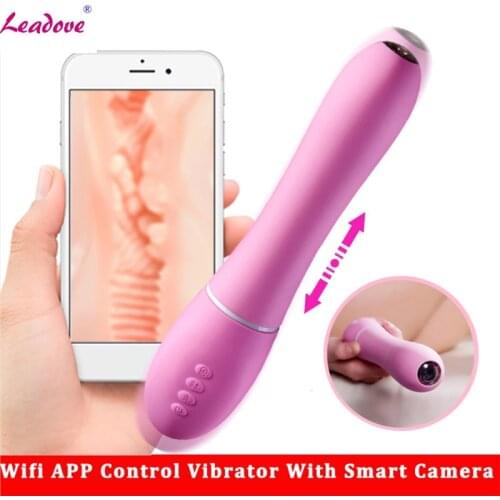 Wifi APP Control Dildo Vibrator With Endoscope Camera Sex Toys for Couple Heating Thrusting Camera Vibrators for Women ZD0336