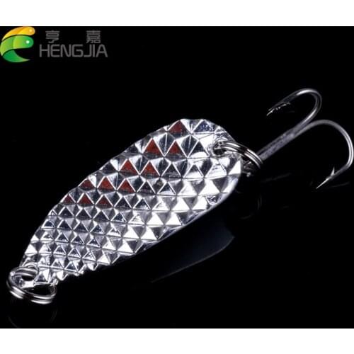 HENGJIA 1PC hard metal spinnerbaits diamond spinner spoons blade sequins sea fishing lures pesca fishing tackles