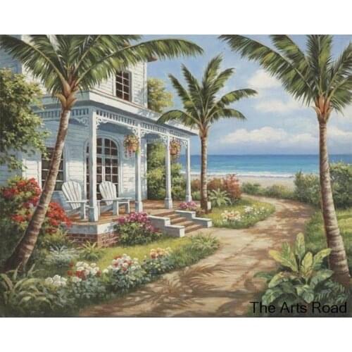 No Printed Seascape Painting Living Room Wall Decoration Landscape Art on Canvas Handpainted 100