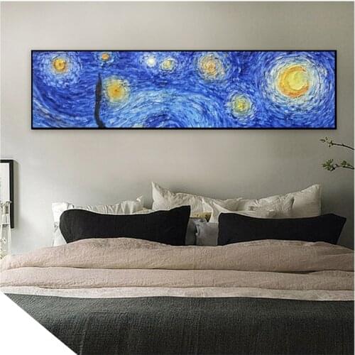 Van gogh starry night van gogh painting van gogh oil paint nail art poster quadro wall art cuadros decoracion salon benfica psg