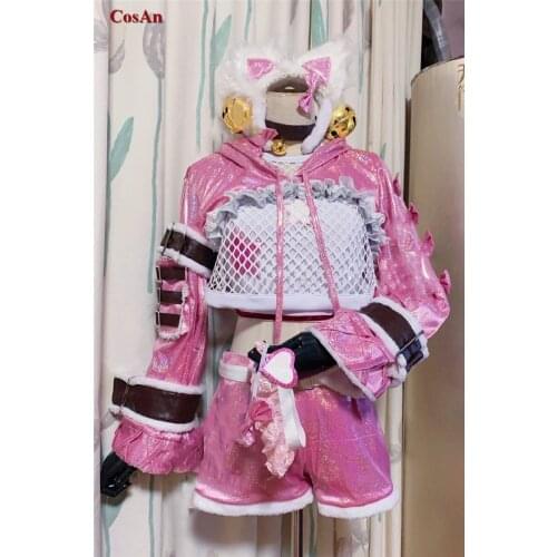 Hot Anime Destiny Child Pekhet Cosplay Costume Fashion Lovely Pink Gothic Uniforms Activity Party Role Play Clothing Custom-Make