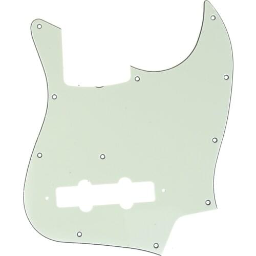 Musiclily Pro 11-Hole J Bass Pickguard for JPN Fender Japan 4-String Jazz Bass, 3Ply Mint Green