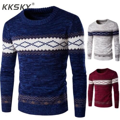 Autumn Sweaters And Pullovers Men Long Sleeve Knitted Sweater High Quality Winter Pullovers Homme Warm Navy Coat 3xl Newest