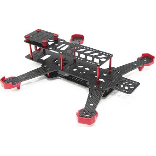 DL265 265mm Carbon Fiber 4-axis Quadcopter Frame Kit W/ Motor protection seat & Camera Adjustable Mount