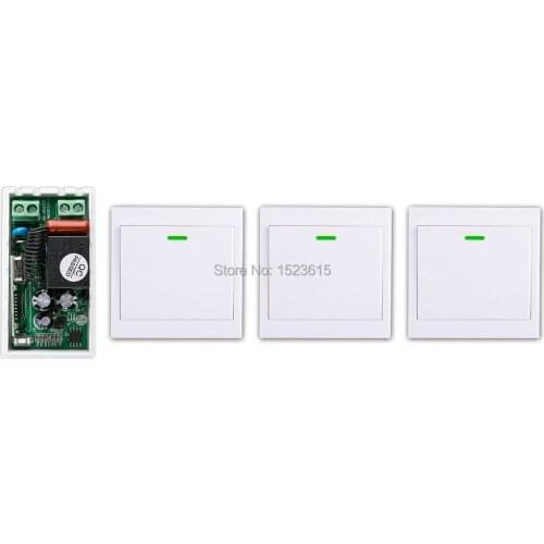 New digital Remote Control Switch AC220V Receiver +3*Wall Transmitter Wireless Power Switch 315MHZ Radio Controlled Switch Relay