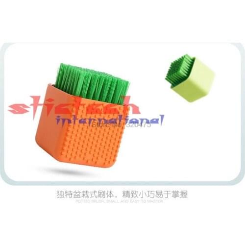 By dhl 100pcs Creative potted dual-use silicone brush home plastic cleaning brush laundry brush soft hair wash underwear brush