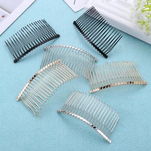 5pcs Metal Fork Comb Fine Tooth Hairpin Wedding Hair Accessories Decoration Bride Hair Combs DIY Hair Styling Accessories