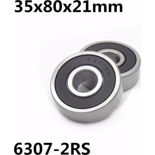1Pcs 6307-2RS ball bearing 35x80x21 mm deep groove ball bearing High quality 6307RS 6307