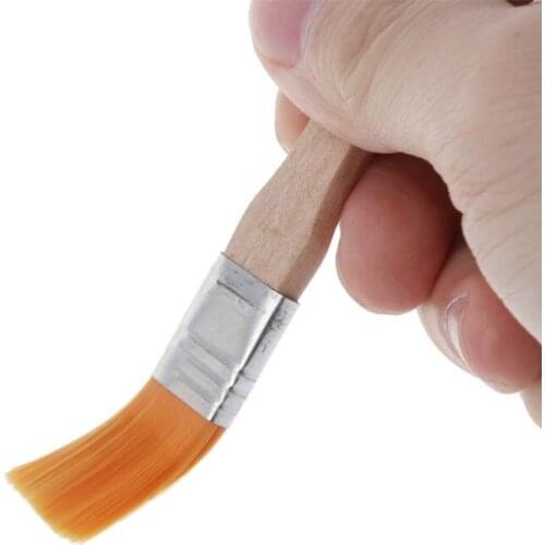P15F 10Pcs Wooden Handle Brush Nylon Bristles Welding Cleaning Tools For Solder Flux Paste Residue Keyboard PC
