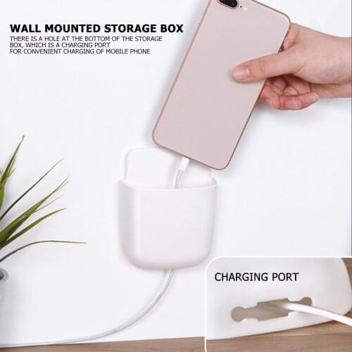Plug Storage Box Wall Remote Control Mobile Phone Practical Home Organizer Case Space-saving Organizer Holder Supply