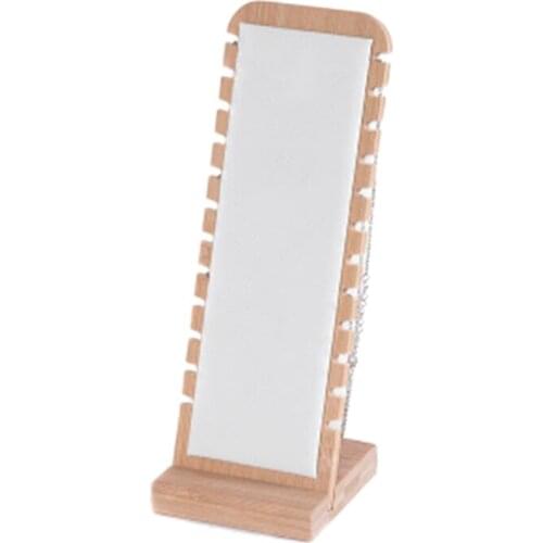 Modern Bamboo Necklace Jewelry Storage Rack Desktop Display Board Necklace Display Stand
