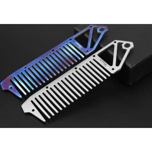 Titanium Alloy Comb EDC Super Light Titanium Comb EDC Outdoor Small Tool