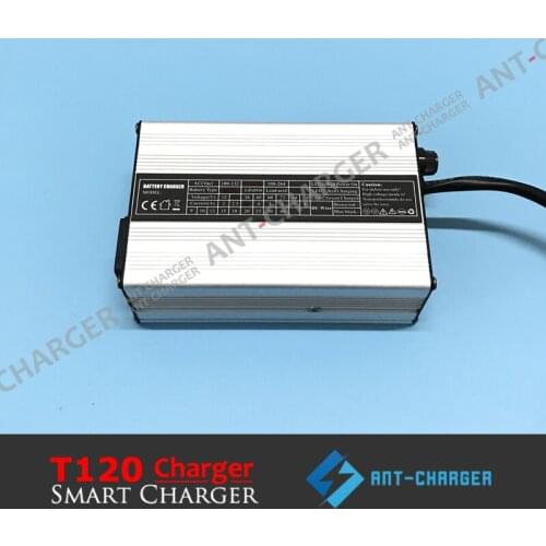 T120 120W 29.2V 4A Smart Charger for 24V/25.6V 8s LiFePO4/LFE/LFP/LiFe Battery Pack AC100-240V CC/CV Aluminum Alloy Shell