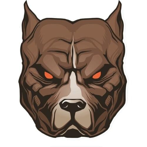 Ferocious Dog Pitbull Car Sticker Personality Animal PVC Coloful Decals Auto Motorcycle Accessories Stickers,16cm*13cm